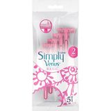 1001 Simply Venus 2 Basic Kullan At Kadın Tıraş Bıçağı 5 Adet