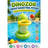 1001 Şişme Dinozor Havuz Basketbol Potası Koordinasyon Geliştirici Çocuk Su Oyuncağı