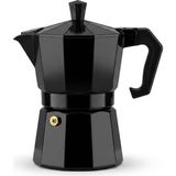 1001 Siyah Moka Pot 3 Fincanlık Moka Kahve Cezvesi, 180 ml Alüminyum Espresso Demliği, Ocak Üstü Kah - seçenek