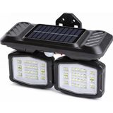 1001 Solar Hareket Sensörlü 72 Smd Beyaz LED Duvar Lambası 800 Lümen, 5W, Çift Başlıklı 120° Aya