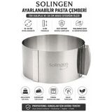 1001 Solingen Ayarlanabilir Pasta Çemberi ve Kek Kalıbı, Paslanmaz Çelik, Kilit Sistemli, 16-34 cm Ç - seçenek