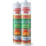 1001 Somafix SE293 Kırmızı Rtv Silikon 280 gr – Yüksek Isıya Dayanıklı, Conta ve Sızdırmazlık - ölçü