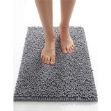 1001 Şönil Banyo Paspası, Mikro Elyaf, Beyaz, 40X60 cm Banyo Halısı, Uzun Tüylü, Yüksek Emicilik, - secenek
