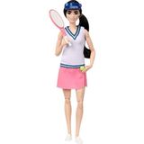 1001 Sonsuz Hareket™ Tenisçi Bebek Barbie Tenisçi Bebek ve Aksesuarları, Raketi ve Topuyla Tenisçi