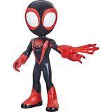 1001 Spidey And His Amazing Friends Büyük Boy Miles Morales: Spider-Man Figürü, 22,5 Cm'lik Aksiyon F - Ahşap