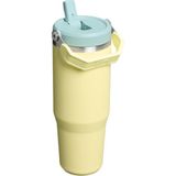 1001 Stanley Iceflow Flip Straw Tumbler Pipetli Termos Bardak, 0.89 Litre, Sarı (Pomelo)