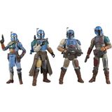 1001 Star Wars Vintage Collection Mandalorian Shriek-Hawk 4'lü Aksiyon Figür Seti, Star Wars: The Manda - Ahşap