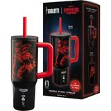 1001 Stranger Things Saplı Termos Bardak Pipetli Kapak - Karanlıkta Parlayan - Mükemmel Sıcaklık Kor
