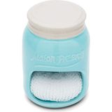 1001 Süngerli Seramik Mason Kavanoz Tutucu, 8,9 x 8,9 x 12,7 Cm, Mavi - 1 Adet