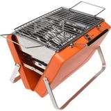 1001 ® Taşınabilir Portatif Mangal - Katlanabilir Evrensel Çanta Tipi Kömürlü Barbekü Izgarası,