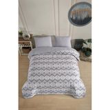 1001 Tek Kişilik Desenli Kapitone Çift Taraflı Renkli Pike Yatak Örtüsü Takımı 160X230 cm (Çarş - 1 x 32 x 27 cm