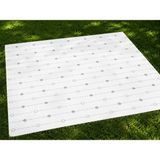 1001 Tek Kullanımlık Piknik Örtüsü, Su Geçirmez, Hafif ve Taşınabilir, 140X160 cm (Beyaz Çizgili - 1 Adet