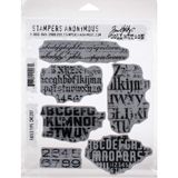 1001 Tim Holtz - Stampers Anon CMS397 Faded Tim Holtz Stamp Cling Rbbr Damga Seti, Fadd, Gizli Tip, Tek B - ölçü