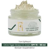 1001 Ton Eşitleyici Bariyer Güçlendirici Tiger Grass 15 Spf Cica cc Krem 30 ml - 1 Parça