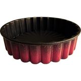 1001 Turta ve Tart Kek Kalıbı Cherry Red Kalın Döküm Üç Katmanlı Kaplama 525 Gram