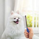 1001 Tüy Açıcı Kedi Köpek Tarağı Tek Taraflı Metal Dişli Evcil Hayvan Bakım Fırçası