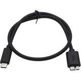 1001 Type C To Micro B 3.0 Kablo 1 Metre Siyah Renk Hızlı Veri Aktarım Kablosu Micro B Harici Harddisk - SECENEK