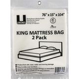 1001 Uboxes King Yatak Poli Kılıfları, 76 x 15 x 104 Inç, 2'li Paket