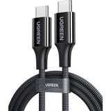 1001 Ugreen Usb-C 100W 5A Qc Pd Örgülü Hızlı Şarj Kablosu, 1 Metre, Siyah, 65249 - Çok Renkli