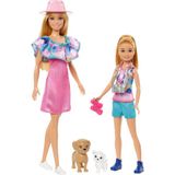 1001 ve Stacie Kız Kardeşler Ikili Set 2 Evcil Köpek ve Aksesuarlar Bulunan Barbie ve Stacie Kız Kar