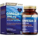 1001 Vitals Omega-3 2000 Mg Epa + Dha Balık Yağı Içeren Takviye Edici Gıda (1 x 60 Kapsül)