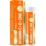 1001 Vitamin C-D-Zinc 15 Efervesan Tablet Takviye Edici Gıda - secenek