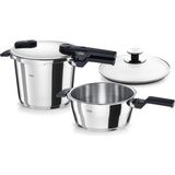 1001 Vitaquick Glossy Düdüklü Tencere 6+3,5 Litre - 1 L