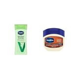 1001 Vücut Losyonu Aloe Vera Ferahlığı Kuru Ciltler Için 200 ml ve Vaseline Nemlendirici Jel Krem C - Beyaz - Gold