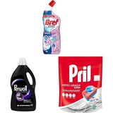 1001 Wc Power Aktiv Jel Çiçek Kokulu) + Perwoll Siyahlar Için Hassas Sıvı Çamaşır Deterjanı 4 L