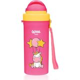 1001 Wee Baby Pipetli Bardak 300 ml - Pembe - Çok Renkli