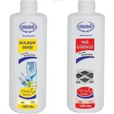 1001 Yağ Çözücü 1000ML + Bulaşık Sıvısı Elma Kokulu 1000ML - 0,01 gr