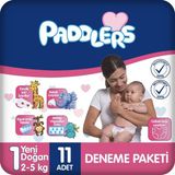 1001 Yenidoğan Bebek Bezi 1 Numara (2-5 Kg) 11 Adet – Deneme Paketi, Yumuşak ve Sızdırmaz