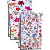 1001 Zoo Family Ikili Ekonomik Set Sıvı Geçirmez Alt Açma Örtüsü Bebek Bakım Örtüsü 65X80CM B - EBAT
