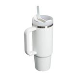 1001Hediye 57855210126027080184975 Quencher Pipetli Termos Bardak, Beyaz Frost , 0.88 Litre Açık Beyaz