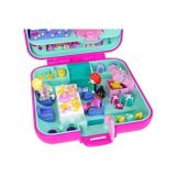 1001Hediye 57855210128064880184975 Polly Pocket Mattel 80. Yıl Dönümüne Özel Nostaljik Kompakt Oyun Seti, Biri Etek Giyen 3 Bebek, 1 Evcil Hayvan Ve Kutlama Temalı Mobilyalarla Kompakt Ev, Jgk22 000 Açık Krem