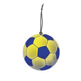 1001MODEL Sarı Lacivert Futbol Topu Görselli Oto Kokusu Dikiz Ayna Süsü Torpido Ve Oto Aksesuarı