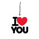 1001MODEL Seni Seviyorum Love You Tasarımlı Oto Kokusu Dikiz Ayna Süsü Torpido Ve Oto Aksesuarı