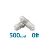 1001Naturel Orta Boy Şeffaf Boş İlaç Kapsülü 0'' 500 Adet-600mg Helal Sertifikalı