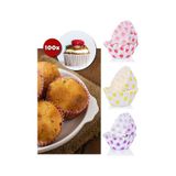 100'lü 6.5 Cm Muffin Browni Cupcake Kağıdı Kek Kalıbı Desenli Çok Renkli