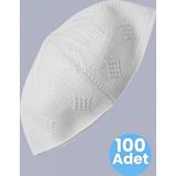 100'Lü Dokuma Örgü Desenli Takke Kaliteli Namaz Takkesi