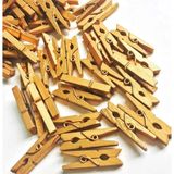 100'LÜ Gold Ahşap Mandal 2.5cm (10'lu PAKET-1000 Adet) - Renkli