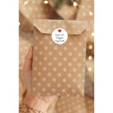 100lü Hediye Paketi Seti, 100 adet Kese Kağıdı (11x20 cm) + 70 adet Sticker | Pratik Hediye Paketleme Kesesi, Kraft Kağıt Kese, Kağıt Hediye Torbası, Hediye Kesesi, Paketleme Özel Sticker