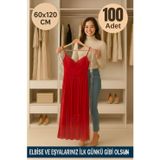100'lü Paket Askı Delikli Şeffaf Plastik Giysi Kılıfları 60x120 cm Toz Geçirmez Giysi Torbaları Ev Depolama, Kuru Temizleyiciler için Elbise, Abiye, Takım Elbise, Mont Koruma SaklamaTorbası