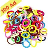 100'Lü Renkli 6 Cm Esnek Lastik Saç Tokası