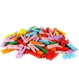 100'Lü Renkli Ahşap Mandal 2.5Cm (12'Li Paket-1200 Adet) Mirmh004k-Sst-104