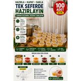 100'Lü Set I 30 Ml Kendinden Kapaklı Şeffaf Sosluk 50’Li Set Sızdırmaz Mini Saklama Kabı Bpa’sız