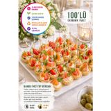 100’lü Set İnci Top Kürdan Altın Gümüş 12cm Bambu Kokteyl Sunum Kürdanı Parti Catering