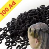 100'Lü Siyah 3 Cm Esnek Lastik Saç Tokası