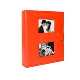 100'lük 13x18cm. Kırmızı Pencereli Deri Fotoğraf Albümü