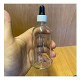 100Ml Beyaz Plastik Kapaklı Şeffaf Cam Damlalıklı Şişe , 100 Cc Saydam Cam Damlalıklı Şişe x 6 Adet